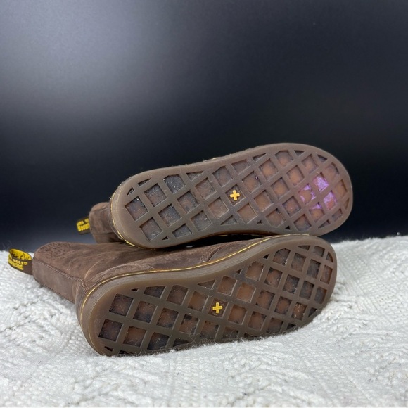 Dr. Martens Tehani Brown Leather Shoe Lace-up EU36 Flannel Foldover Sold Out - Picture 6 of 9